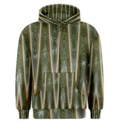 Green Brown Zigzag Men s Zipper Hoodie by BrightVibesDesign