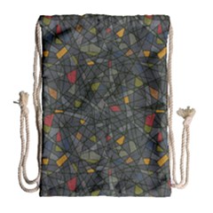 Abstract Reg Drawstring Bag (large) by FunkyPatterns