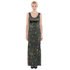 Abstract Reg Maxi Thigh Split Dress by FunkyPatterns