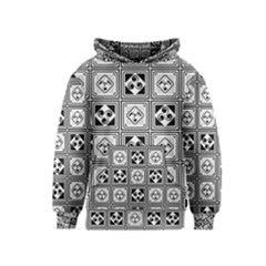 Black And White Kids  Pullover Hoodie by FunkyPatterns