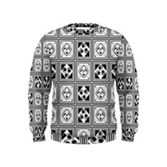 Black And White Kids  Sweatshirt by FunkyPatterns