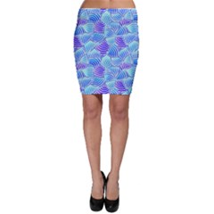 Blue And Purple Glowing Bodycon Skirt by FunkyPatterns