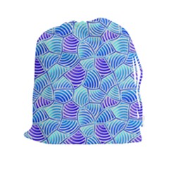 Blue And Purple Glowing Drawstring Pouches (xxl) by FunkyPatterns