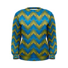 Blue And Yellow Women s Sweatshirt by FunkyPatterns