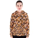 Brown Tiles Women s Zipper Hoodie View1