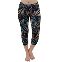 Glowing Abstract Capri Winter Leggings  by FunkyPatterns