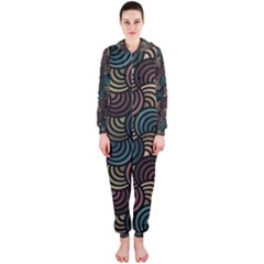 Glowing Abstract Hooded Jumpsuit (ladies)  by FunkyPatterns