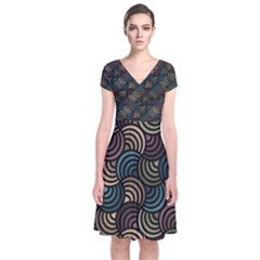 Glowing Abstract Wrap Dress by FunkyPatterns