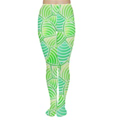 Green Glowing Women s Tights by FunkyPatterns
