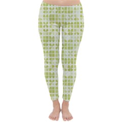 Pastel Green Winter Leggings  by FunkyPatterns