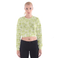 Pastel Green Women s Cropped Sweatshirt by FunkyPatterns
