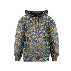 Pastel Tiles Kids  Zipper Hoodie by FunkyPatterns
