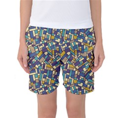 Pastel Tiles Women s Basketball Shorts by FunkyPatterns