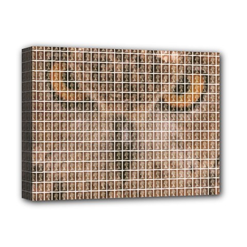 Owl Deluxe Canvas 16  X 12   by cocksoupart