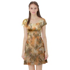 Water Oil Paint                                                       Short Sleeve Skater Dress by LalyLauraFLM