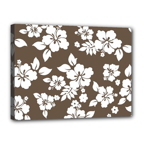 Sepia Hawaiian Canvas 16  X 12  by AlohaStore