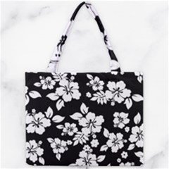 Black And White Hawaiian Mini Tote Bag by AlohaStore