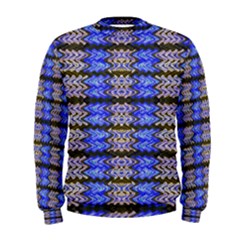 Pattern Tile Blue White Green Men s Sweatshirt by BrightVibesDesign