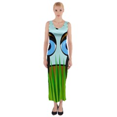 Snail Fitted Maxi Dress by Valentinaart