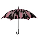 pink and black camouflage abstract 2 Hook Handle Umbrellas (Small) View3