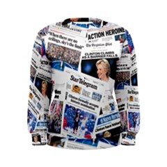 Hillary 2016 Historic Newspaper Collage Women s Sweatshirt by blueamerica