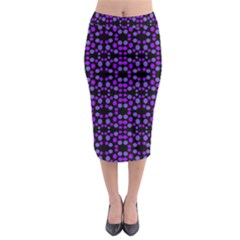 Dots Pattern Purple Midi Pencil Skirt by BrightVibesDesign