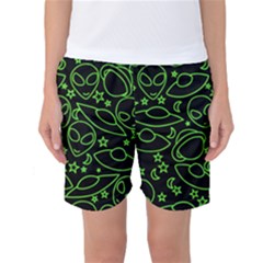 Alien Invasion  Women s Basketball Shorts by BubbSnugg