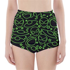 Alien Invasion  High-waisted Bikini Bottoms by BubbSnugg