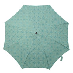 Light Blue Lattice Pattern Hook Handle Umbrellas (large) by TanyaDraws