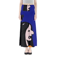 Girl And Bird Maxi Skirts by Valentinaart