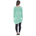 Mint color star - triangle pattern Long Sleeve Tunic  View2
