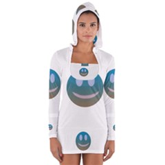 Smiley Women s Long Sleeve Hooded T-shirt by picsaspassion