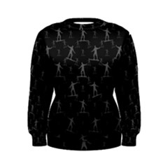 Surfing Motif Pattern Women s Sweatshirt by dflcprintsclothing