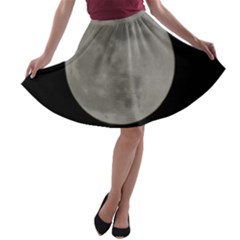 Close To The Full Moon A-line Skater Skirt by picsaspassion