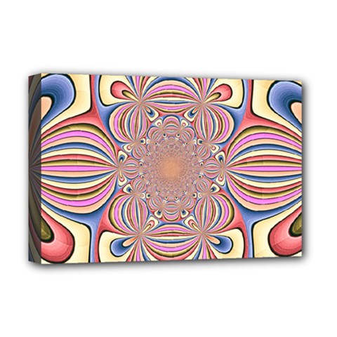 Pastel Shades Ornamental Flower Deluxe Canvas 18  X 12   by designworld65