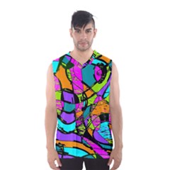 Abstract Sketch Art Squiggly Loops Multicolored Men s Basketball Tank Top by EDDArt