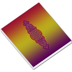 Flower Of Life Vintage Gold Ornaments Red Purple Olive Small Memo Pads by EDDArt