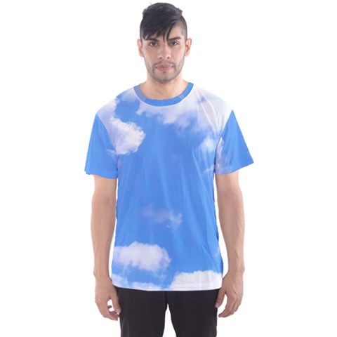 Clouds And Blue Sky Men s Sport Mesh Tee by picsaspassion