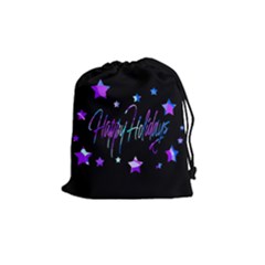 Happy Holidays 6 Drawstring Pouches (medium)  by Valentinaart