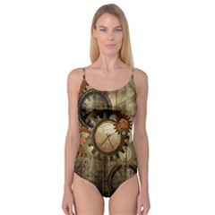 Wonderful Steampunk Design With Clocks And Gears Camisole Leotard  by FantasyWorld7
