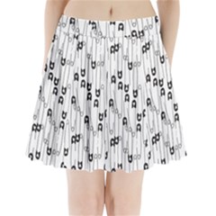 Safety Pin Pattern Pleated Mini Skirt by kostolom3000shop