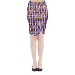 Ethnic Colorful Pattern Midi Wrap Pencil Skirt by dflcprintsclothing