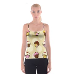 Colorful Cupcakes Pattern Spaghetti Strap Top by Valentinaart