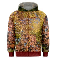 Autumn Leaves In Every Color Men s Zipper Hoodie by SusanFranzblau