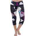 Abstract bird Capri Yoga Leggings View1