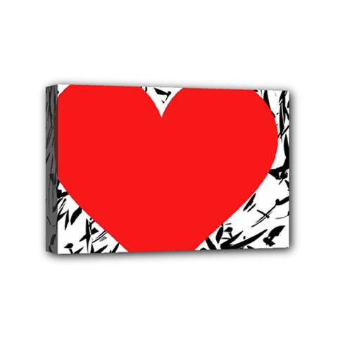 Red Valentine 2 Mini Canvas 6  X 4  by Valentinaart