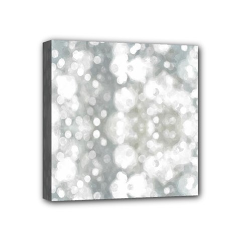 Light Circles, Watercolor Art Painting Mini Canvas 4  X 4  by picsaspassion