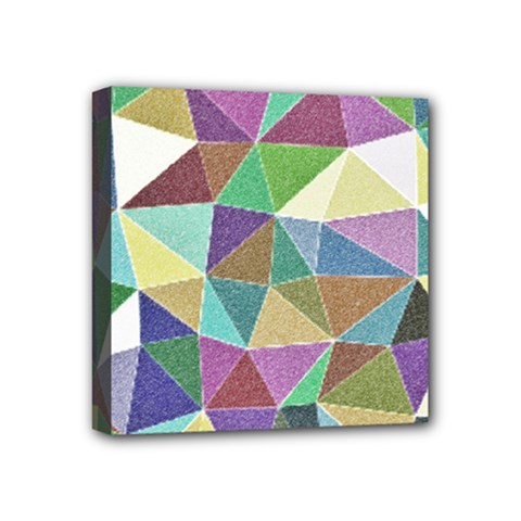 Colorful Triangles, Pencil Drawing Art Mini Canvas 4  X 4  by picsaspassion