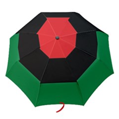 Pan African Unia Flag Colors Red Black Green Horizontal Stripes Folding Umbrellas by yoursparklingshop