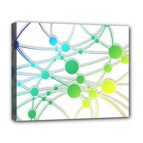 Network Connection Structure Knot Deluxe Canvas 20  X 16   by Amaryn4rt